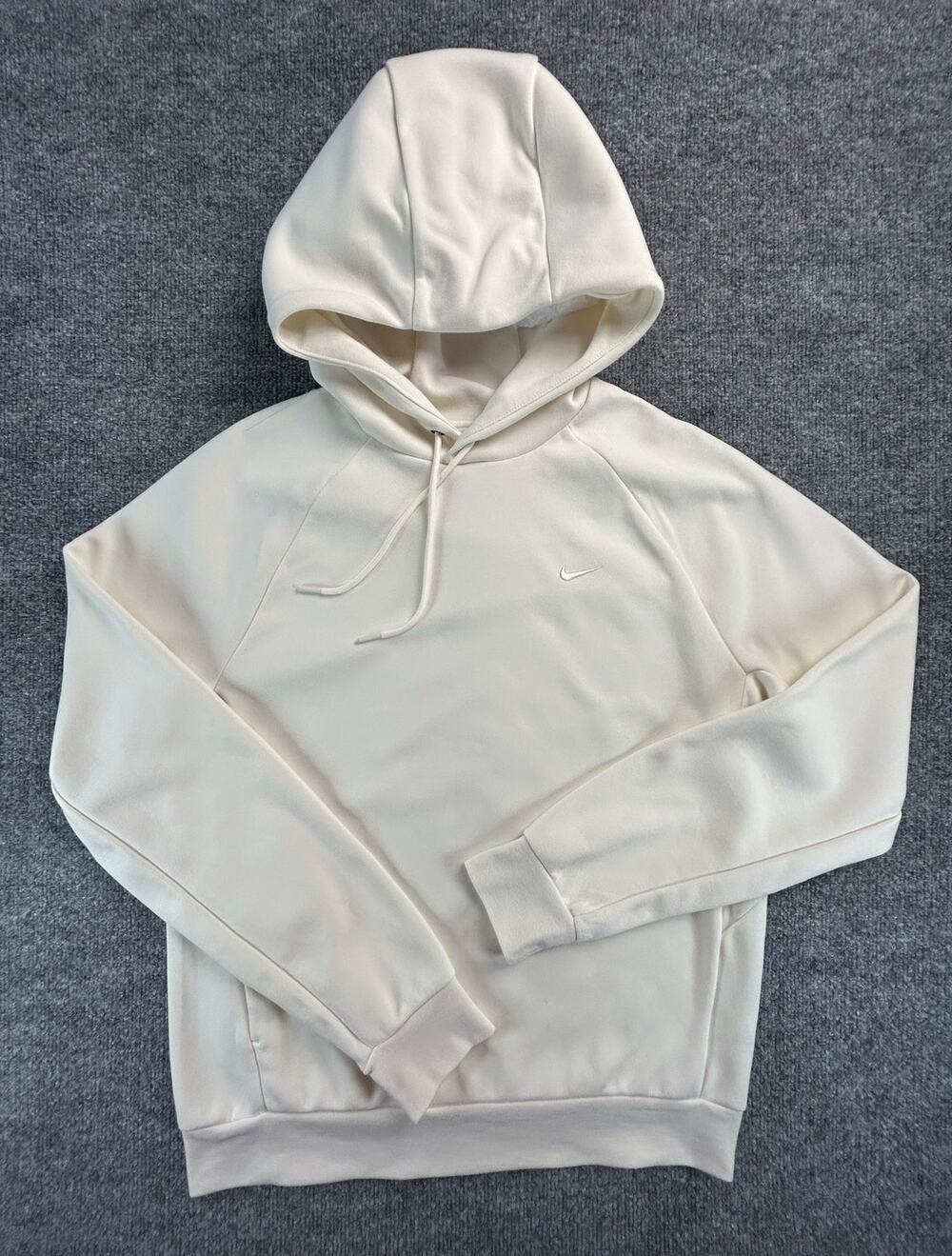 Nike Dri-FIT Pullover Hoodie Women's S Ivory Cream Athletic Training Sweatshirt
